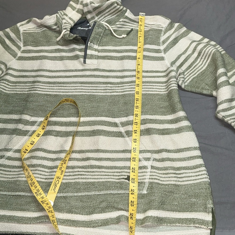 Tommy Bahama Bahia Baja Beach Hoodie Mens LargeGreen Natural Pullover Sweatshirt - Picture 4 of 6